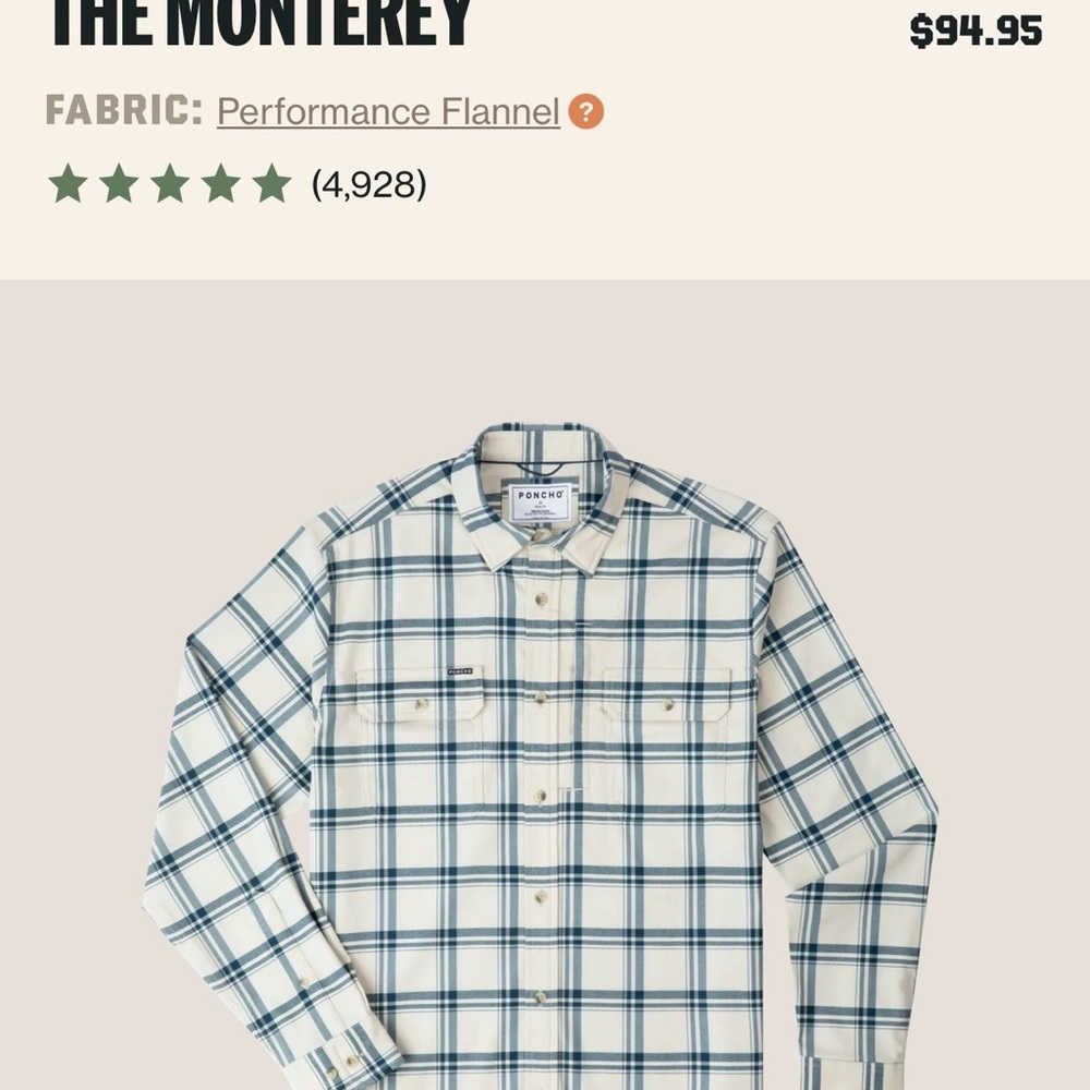 Mens Porch Performance Flannel Shirt, XL